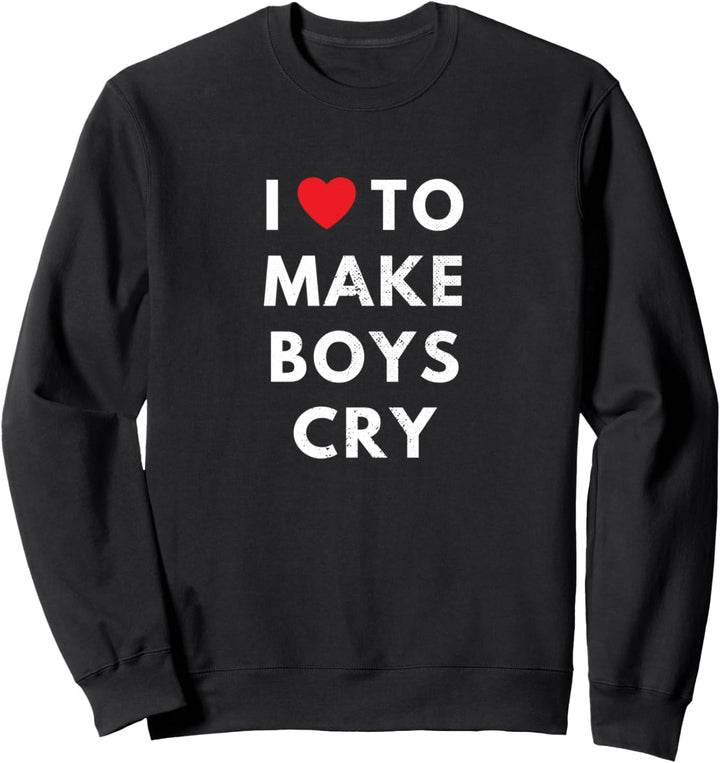 Ich liebe es, Jungen zum Weinen Retro Retro lustiges Vintage Sweatshirt
