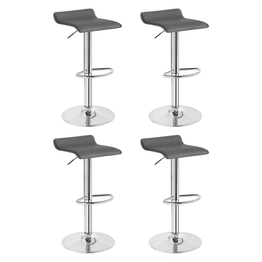 WOLTU 4er Set Barhocker Design Stuhl Drehstuhl Tresenstuhl，stufenlose Höhenverstellung, verchromter