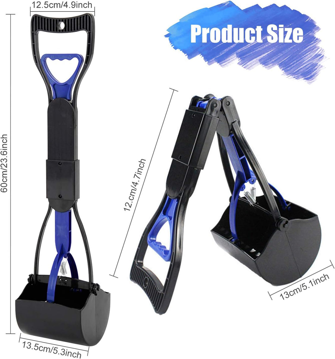 Pooper Scooper, Hundekotschaufel, Kotschaufel für Haustiere, zusammenklappbar, tragbar, mit langem G