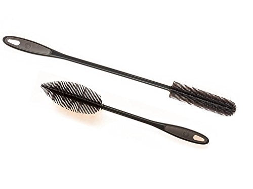 Kochblume Flaschenbürste 36cm &amp; Flaschenbürste Slim 2er Set | Premium-Silikon | Hitzbeständig | Spül