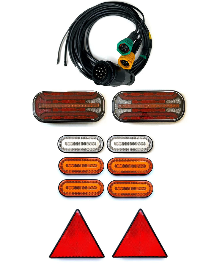 Anhängerbeleuchtung SET LED Rückleuchten Laufblinker 12V 24V 5 m 13PIN Anhänger