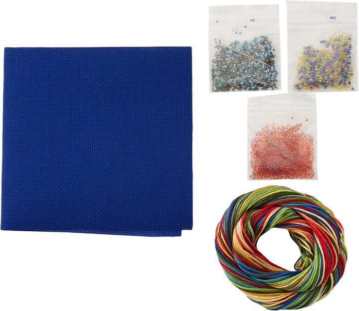 Mill Hill 143290/Jim Shore Kreuzstich-Set, 12,7 x 12,7 cm, Baum (18 Stück), Weiss