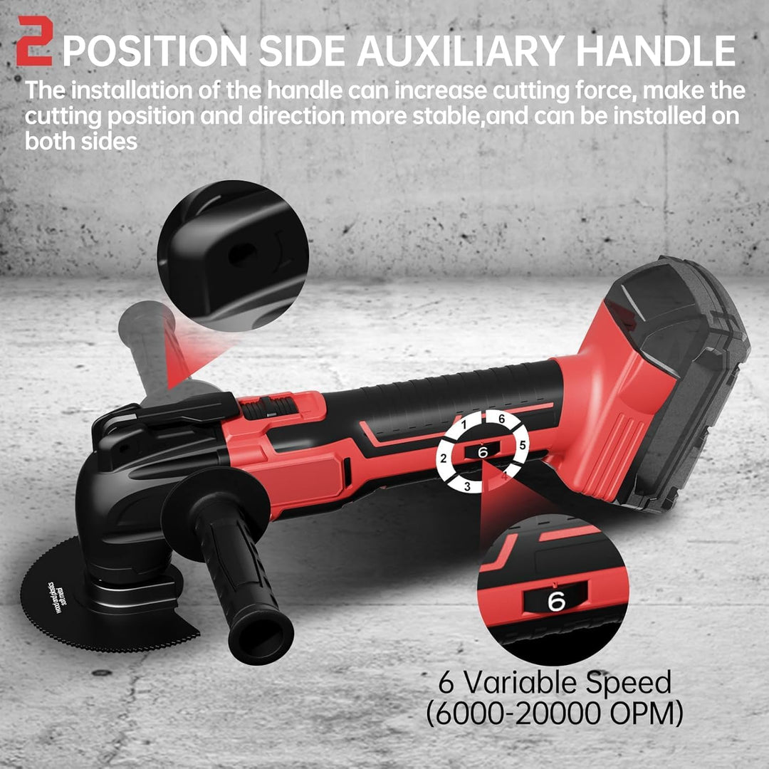 Akku Multifunktionswerkzeug kompatibel mit Milwaukee 18V Akkus, Multitool Lektrisch 23 Zubehörteile