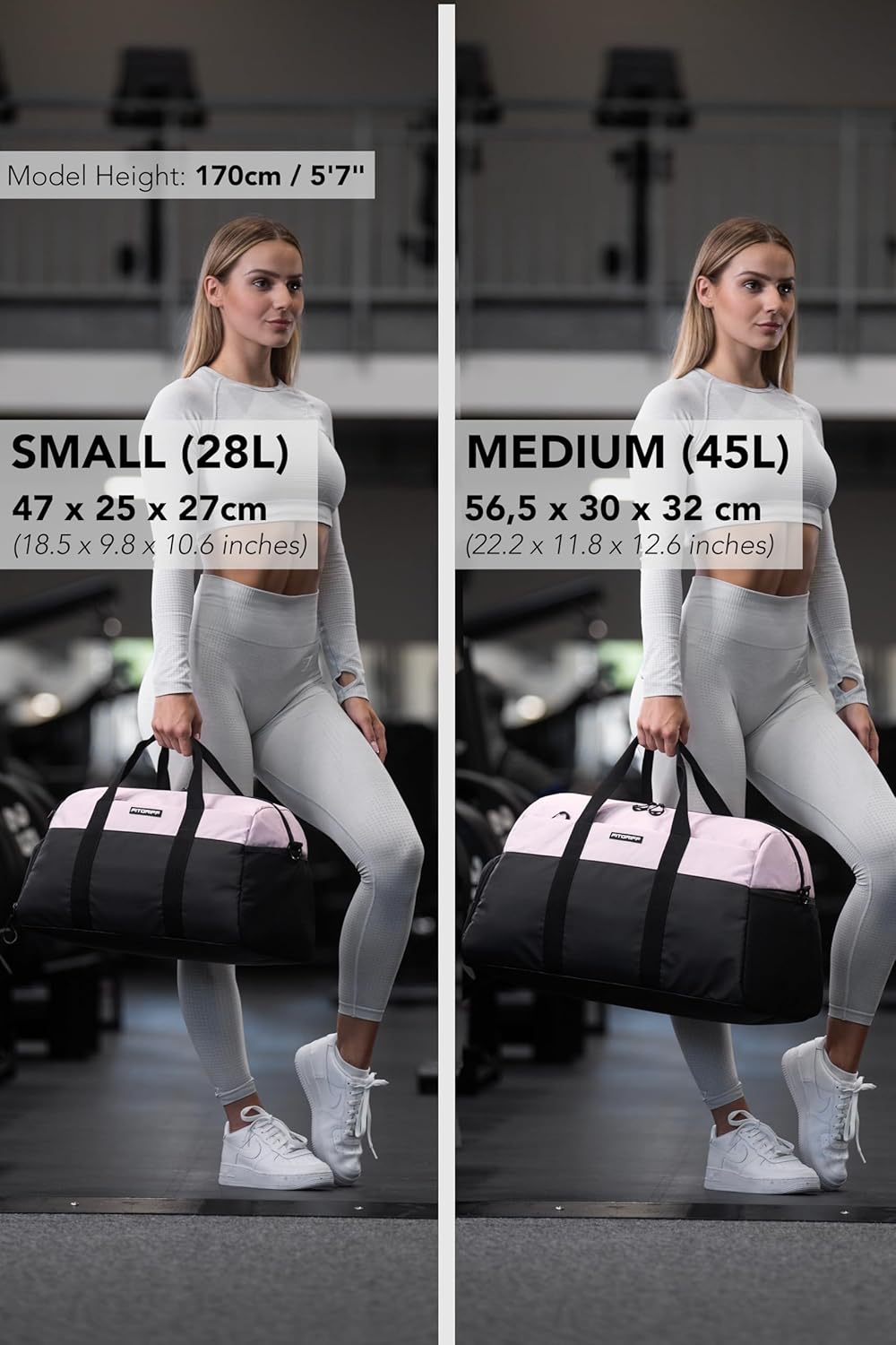 Fitgriff® Sporttasche & Reisetasche V2 für Damen und Herren - mit Schuhfach & Nassfach - Tasche für