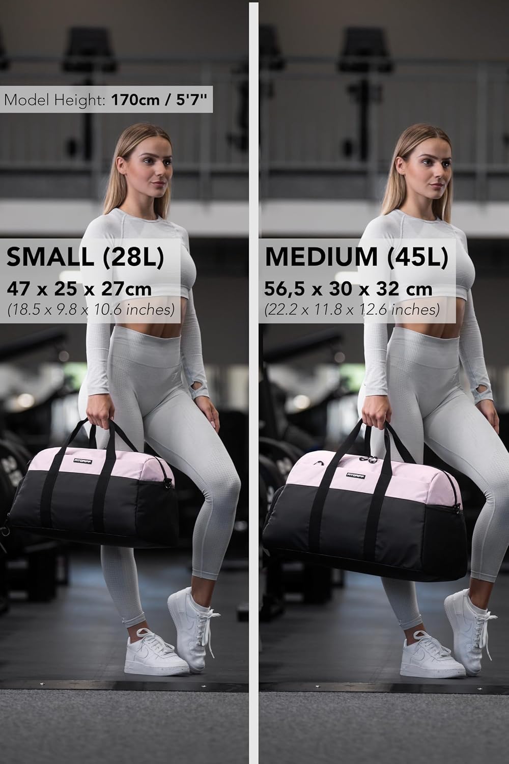 Fitgriff® Sporttasche & Reisetasche V2 für Damen und Herren - mit Schuhfach & Nassfach - Tasche für