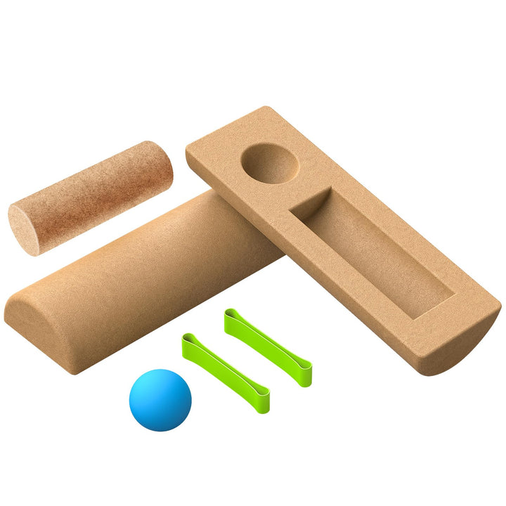 Kork Balance Board | Sprunggelenk-Stabilitätstrainer mit strukturierter Naturkorkoberfläche und Wide