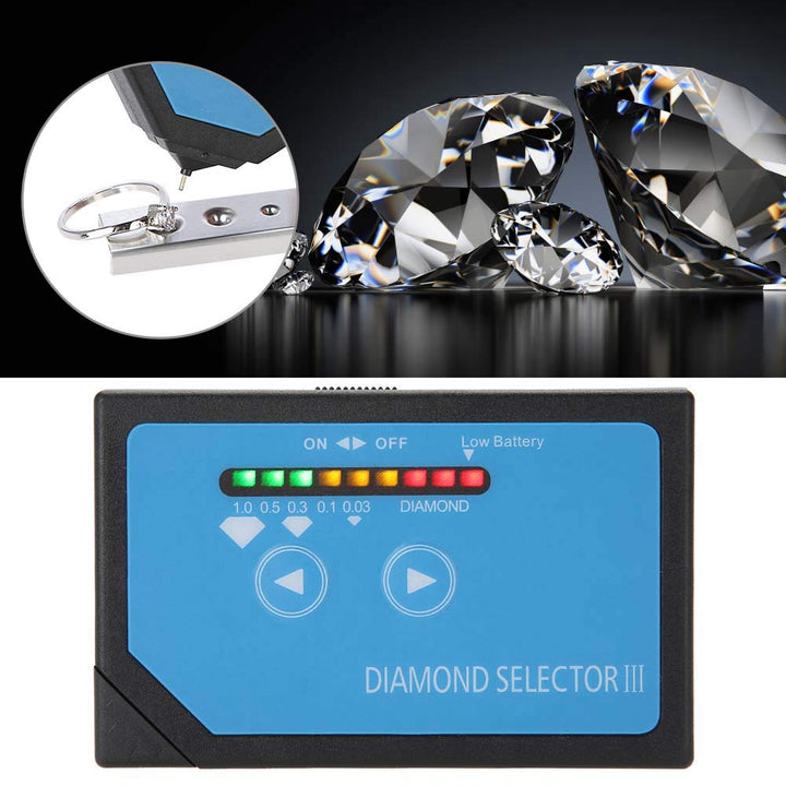 Diamant-Tester, praktisches tragbares Schmucktestwerkzeug Diamond Selector III mit LED-Anzeige für A