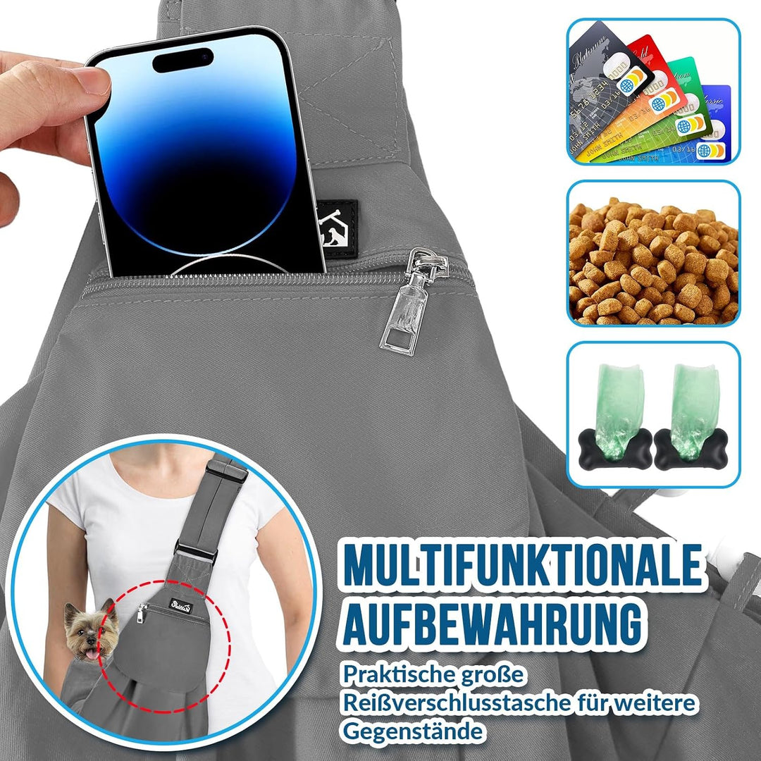 SlowTon Hundetragetasche, Haustier Hundetasche mit verstellbarem, gepolstertem Schultergurt und Fron