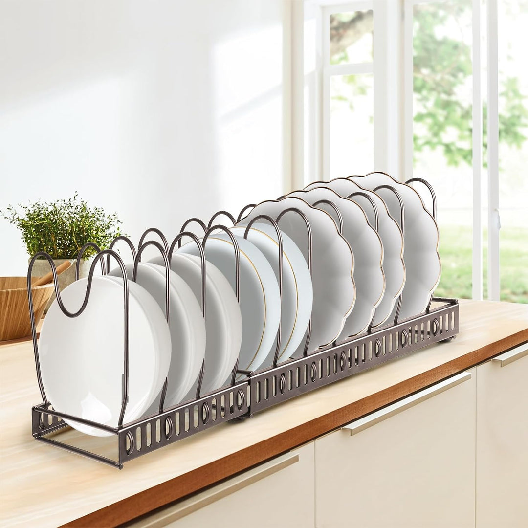 homewell Topfdeckelhalter, Abtropfgestell aus Metall für Töpfe, Pfannen und Deckel aus schwerem Meta