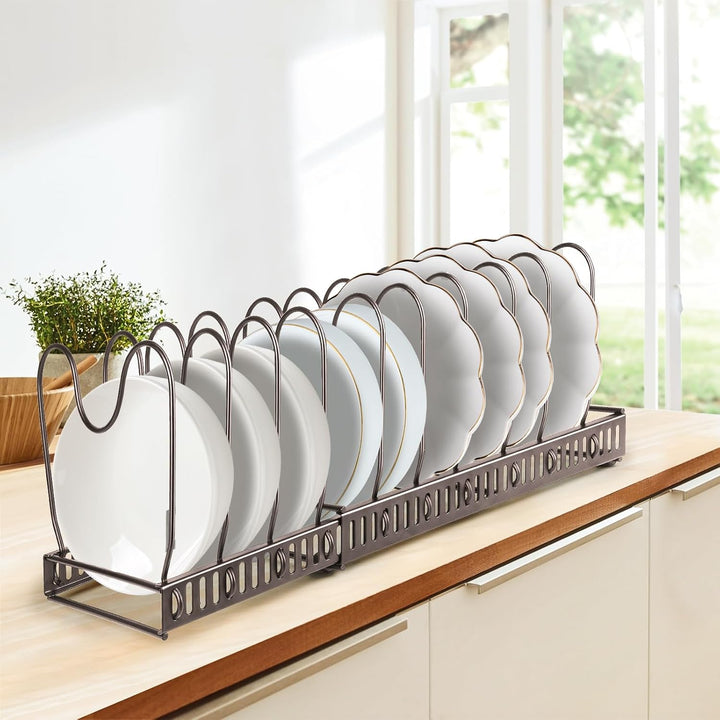 homewell Topfdeckelhalter, Abtropfgestell aus Metall für Töpfe, Pfannen und Deckel aus schwerem Meta