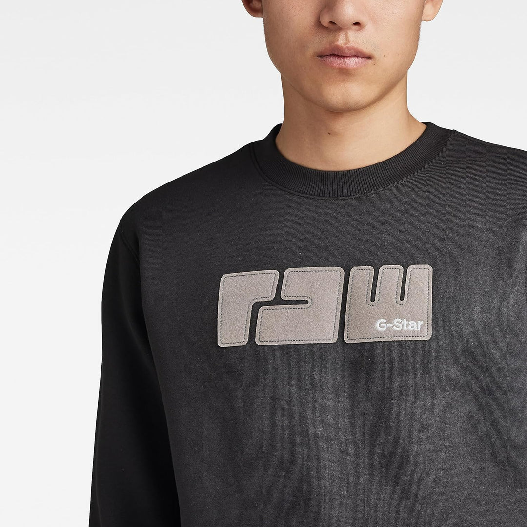 G-STAR Herren Raw. Felt R Sw Sweats, Schwarz (Dk Black D23480-d425-6484)
