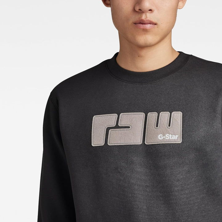G-STAR Herren Raw. Felt R Sw Sweats, Schwarz (Dk Black D23480-d425-6484)