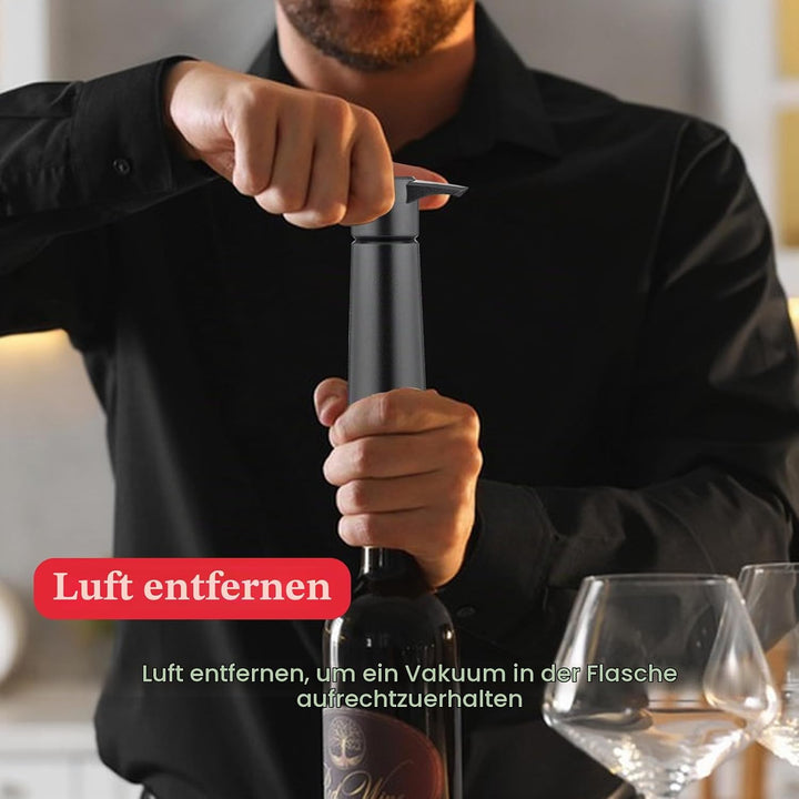 Weinverschluss Vakuum mit 24 Stopfen, Wiederverwendbarer Flaschenverschluss Wein Vakuum hält Wein Fr