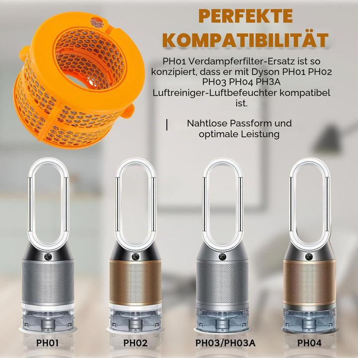 Luftreiniger Kohlefilter Kompatibel mit Dyson Pure Humidify Cool PH01 PH02 PH03 HP04 PH3A, Verdampfe