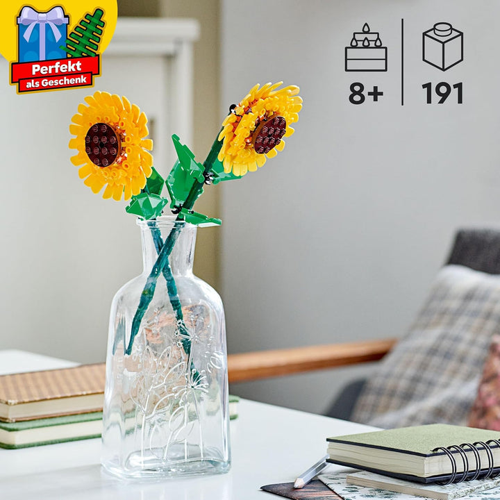 LEGO Botanicals Sonnenblumen - Set mit Kunstblumen für Kinder ab 8 Jahren - Kinderzimmer-Deko oder B