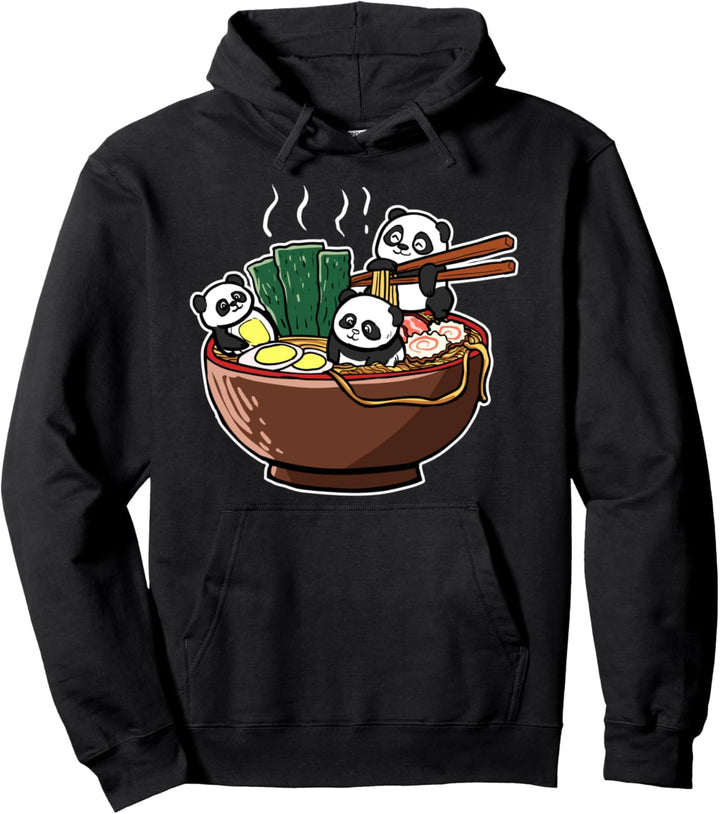 Japanische Ramen Kawaii Lustiges Panda Geschenk Anime Pullover Hoodie