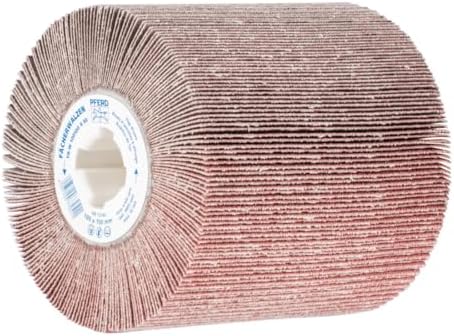 PFERD Fächerschleifwalze | 100 x 100 mm, Keilnut 19mm, Korund A 80 | 44783080 – zum universellen Ein
