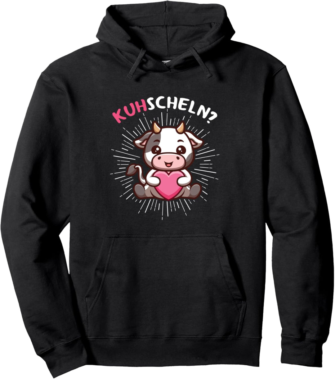 Kuhscheln? Kuh Landwirt Kühe Kuscheln Spruch Pullover Hoodie