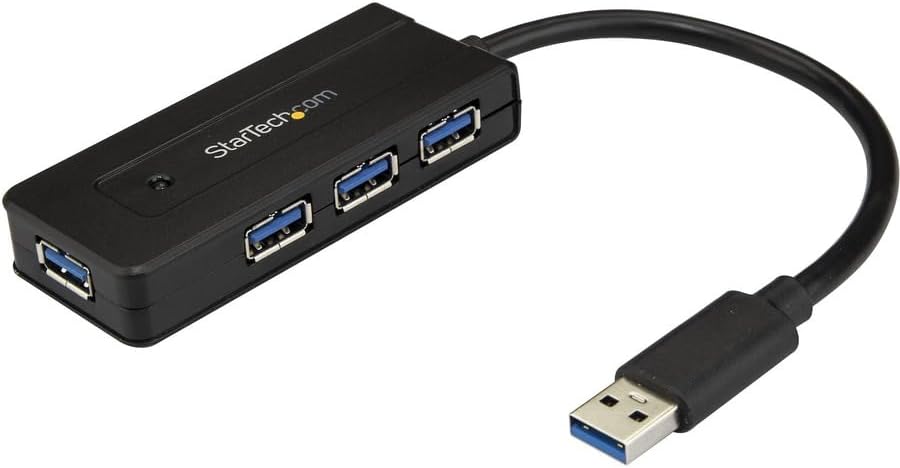 StarTech.com USB 3.0 Hub 4 Port - mit Ladeanschluss - inkl. Netzteil - USB Port Erweiterung - USB Sp