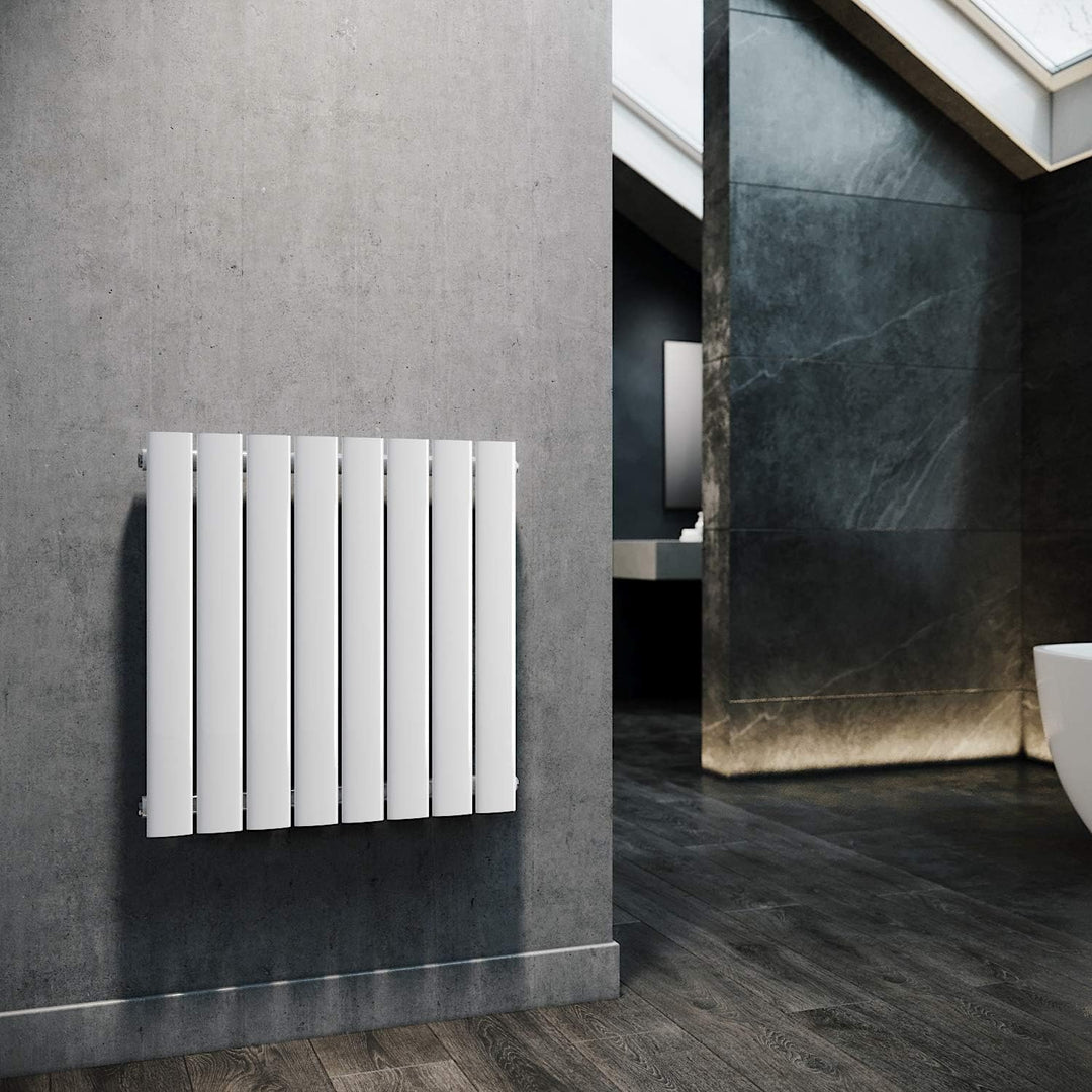 ELEGANT Paneelheizkörper Horizontal 630 x 616 mm Weiss Badezimmer/Wohnraum Einlagig Horizontal Heizk