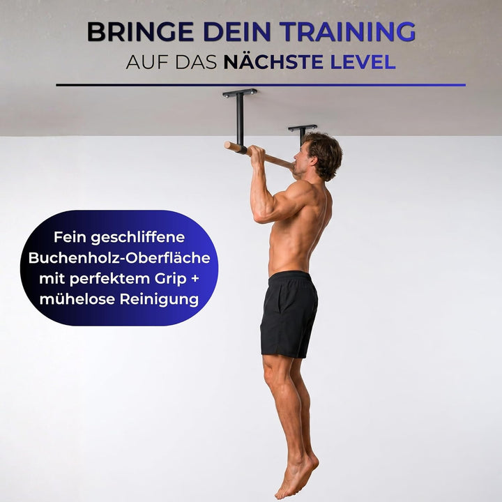 Klimmzugstange, Pull Up Bar über Türrahmen & Balken - robustes Material pulverbeschichtet - Belastba