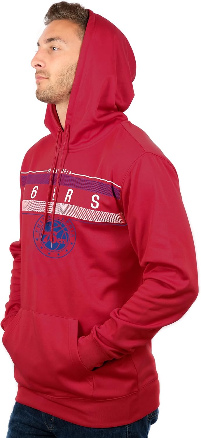 Ultra Game Erwachsene Poly Midtown NBA Herren Fleece Hoodie Pullover Sweatshirt Philadelphia 76ers S