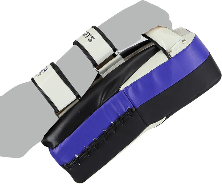 BAY LEDER PRO TECH Arm-Pratzen, Handpratzen, Armschlagpolster, vorgekrümmt, schwarz, Pratzen, krumm,