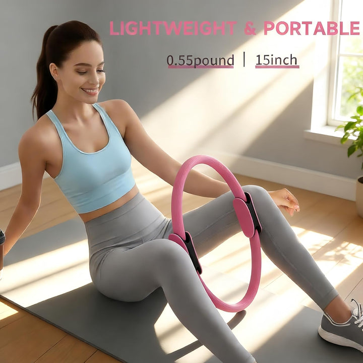 Generisch Essential Pilates Workout Kit für Frauen - Enthält Pilates Ring, 25cm Yoga Ball, Booty Ban