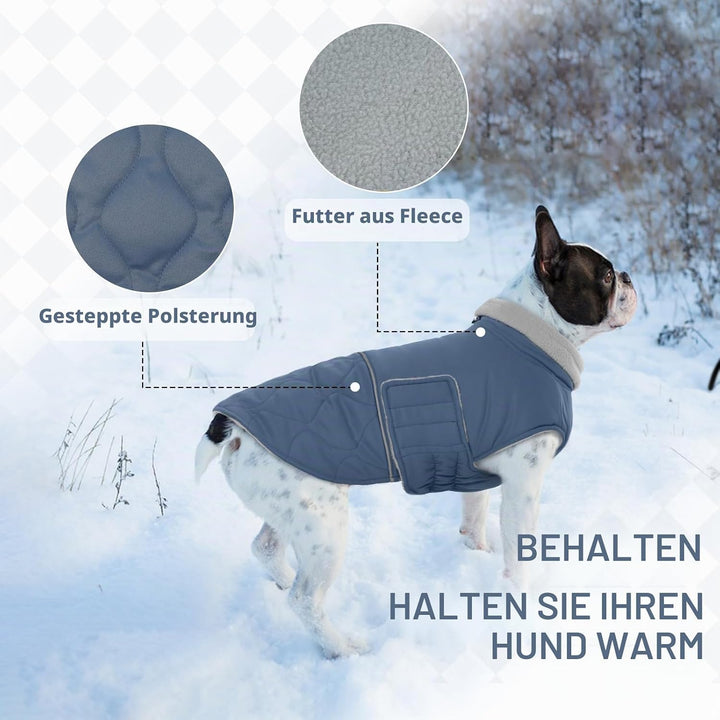 Hundemantel für Kleine Hunde, Wattierend Wintermantel Mantel Hund Geschirröffnung, Jacken Gefüttert