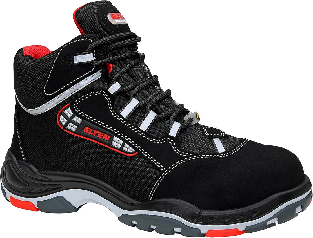 ELTEN Sicherheitsschuhe Sander ESD S3, Herren, Sportlich, Leicht, Schwarz, Kunststoffkappe Unisex Si