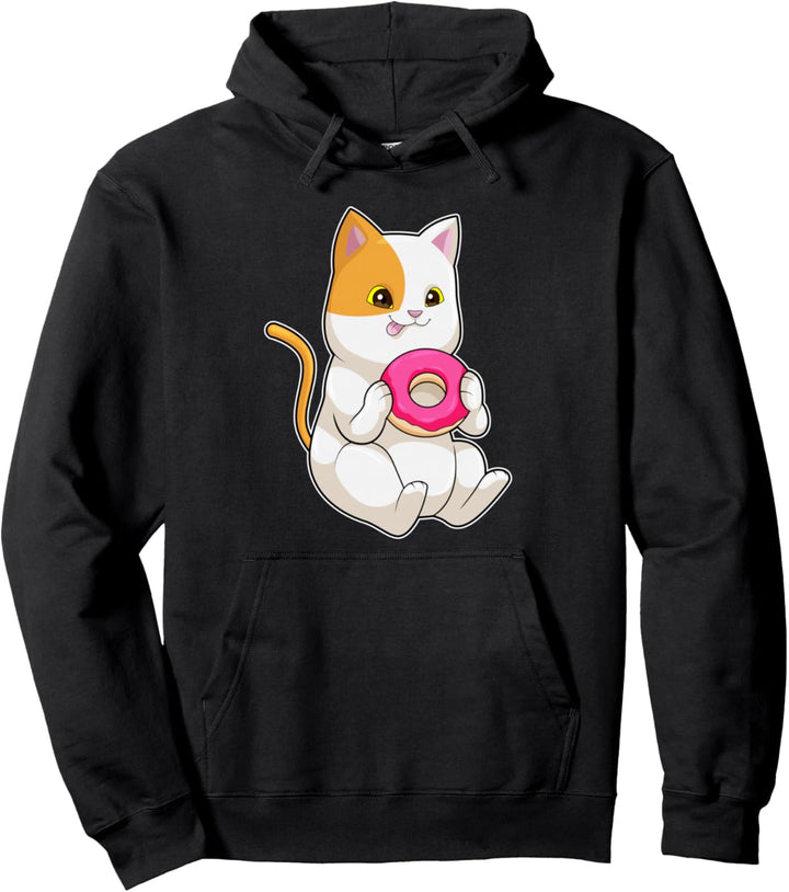 Katze Donut Pullover Hoodie