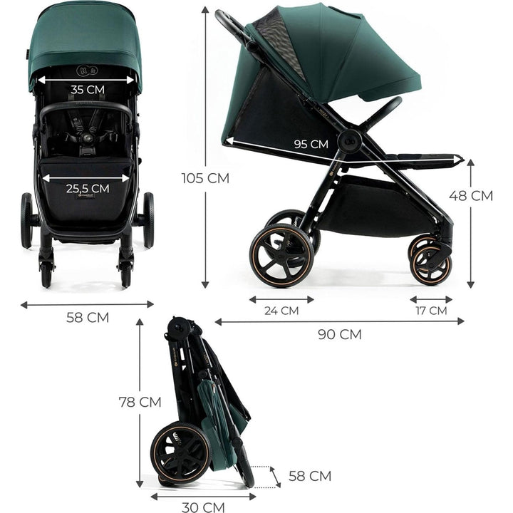 Kinderkraft MITZY Buggy bis 22 kg, Liegebuggy, Kinderwagen, Leicht, Schnell und Einfach Zusammenklap