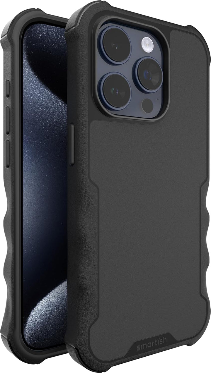 smartish GZ23MX-BLACK - Handyhülle Schwarze Krawatte Affäre iPhone 15 Pro, Schwarze Krawatte Affäre