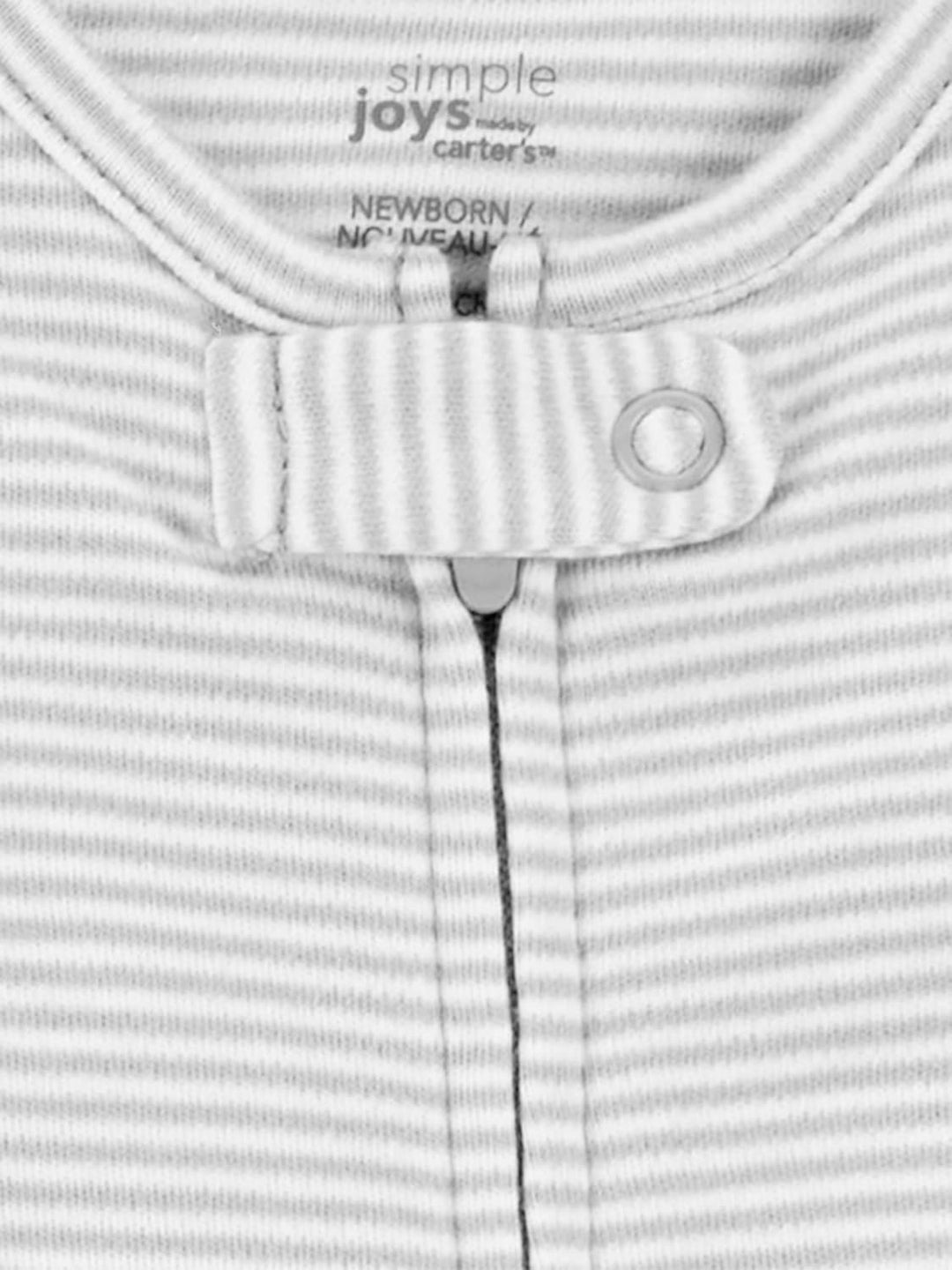 Simple Joys by Carter's Unisex Baby Kleinkindschläfer (3er Pack) 0-3 Monate Hellgrau Ministreifen/We