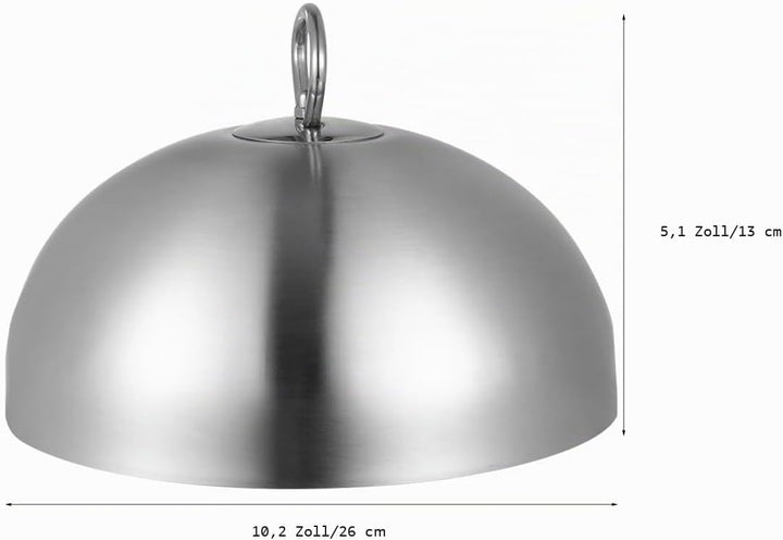 HEMOTON Edelstahl Speiseglocke Tellerglocke Teppanyaki Deckel Steak Abdeckhaube Burgerhaube Schmelzk