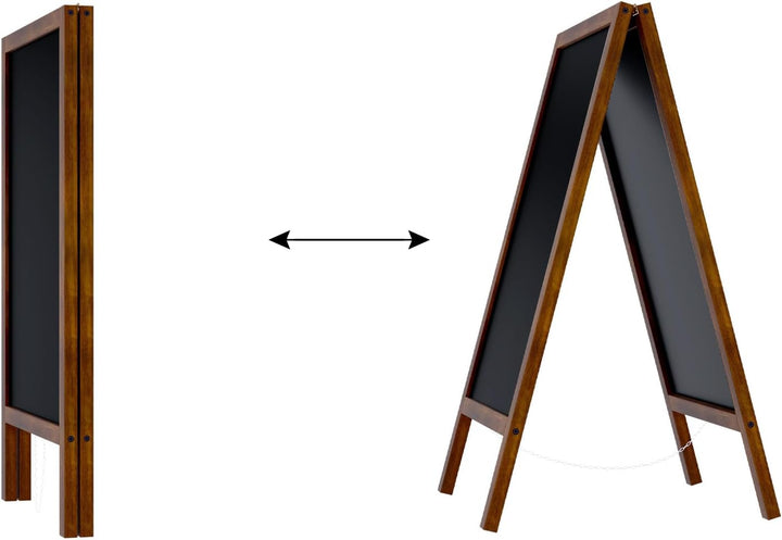 ALLboards Kundenstopper Wasserfest mit lackiertem Holzrahmen 118x61cm, Werbetafel, Gehwegaufsteller,