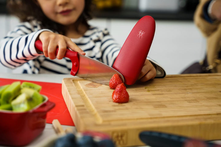 ZWILLING Twinny Kinderkochmesser, 10 cm, mit Fingerschutz, Edelstahl, Abgerundete Klingenform, Kindg