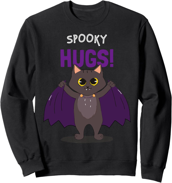 Katze gruselig umarmt lustiges Kostüm Halloween Sweatshirt