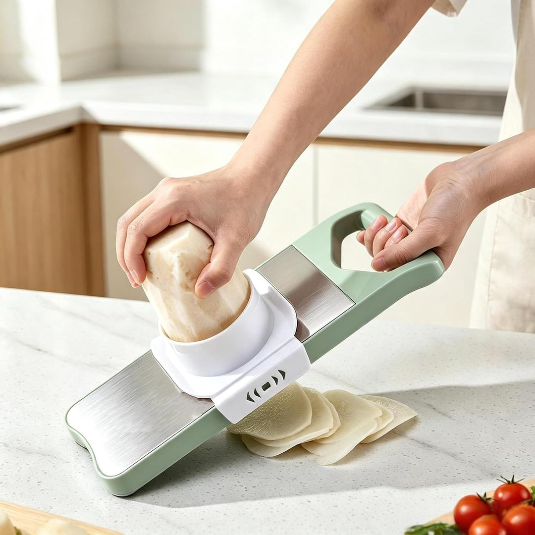 6 in 1 Multifunktion Gemüseschneider, Mandoline Edelstahl Julienneschneider, Gemüsehobel, Hobel Gemü
