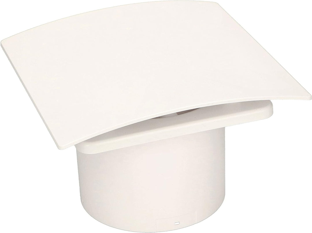KOTARBAU® Wandlüfter Ø 100 mm Ventilator Gehäuse Silent + Abdeckung Satz Weiss Abzugssystem, Weiss