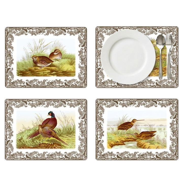 Pimpernel Spode Woodland Collection Tischsets | 4er-Set | hitzebeständige Matten | Kork-Rückseite |