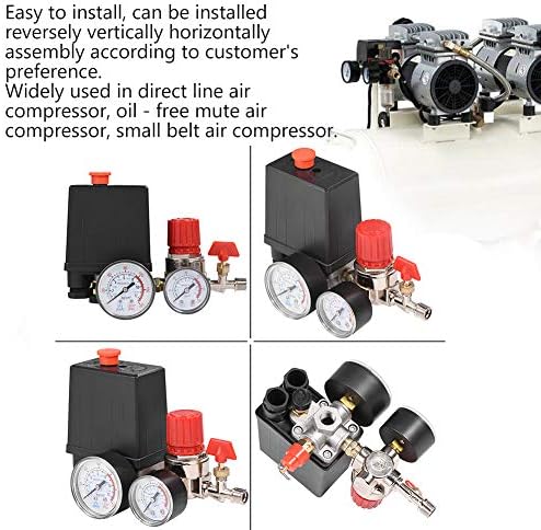 Luftkompressor-Druckschalter-Steuerventilregler mit Manometern für schnellen Druckabbau 0,05-1,2 MPa