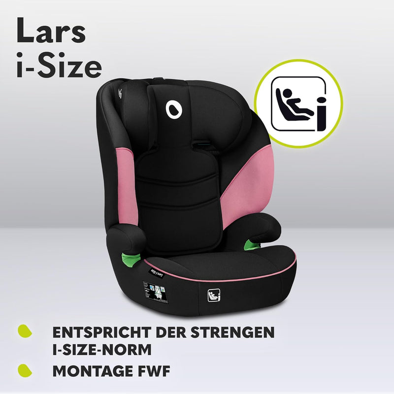 LIONELO LARS i-Size Kinderautositz 100–150 cm, Gruppe 2 3, Seitenschutz 10 Grad, Kopfstützenverstell