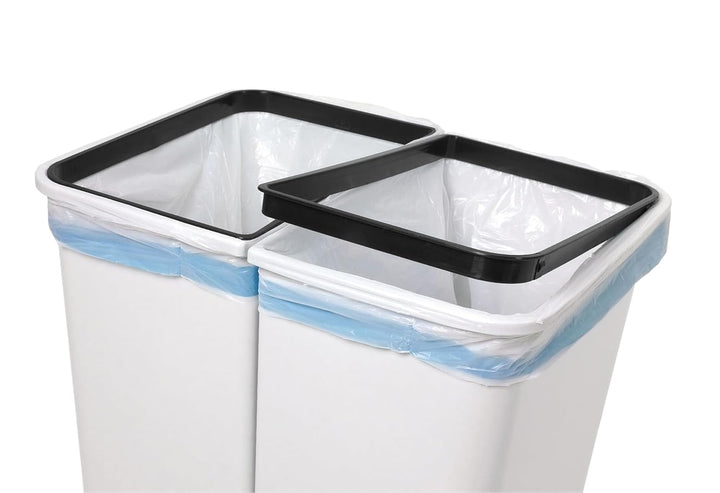 Gardissimo Duo Bin Müllbehälter Mix inkl. 2 Ersatzfedern mit Deckel 2 x 25 Liter, Kunststoff Mülleim