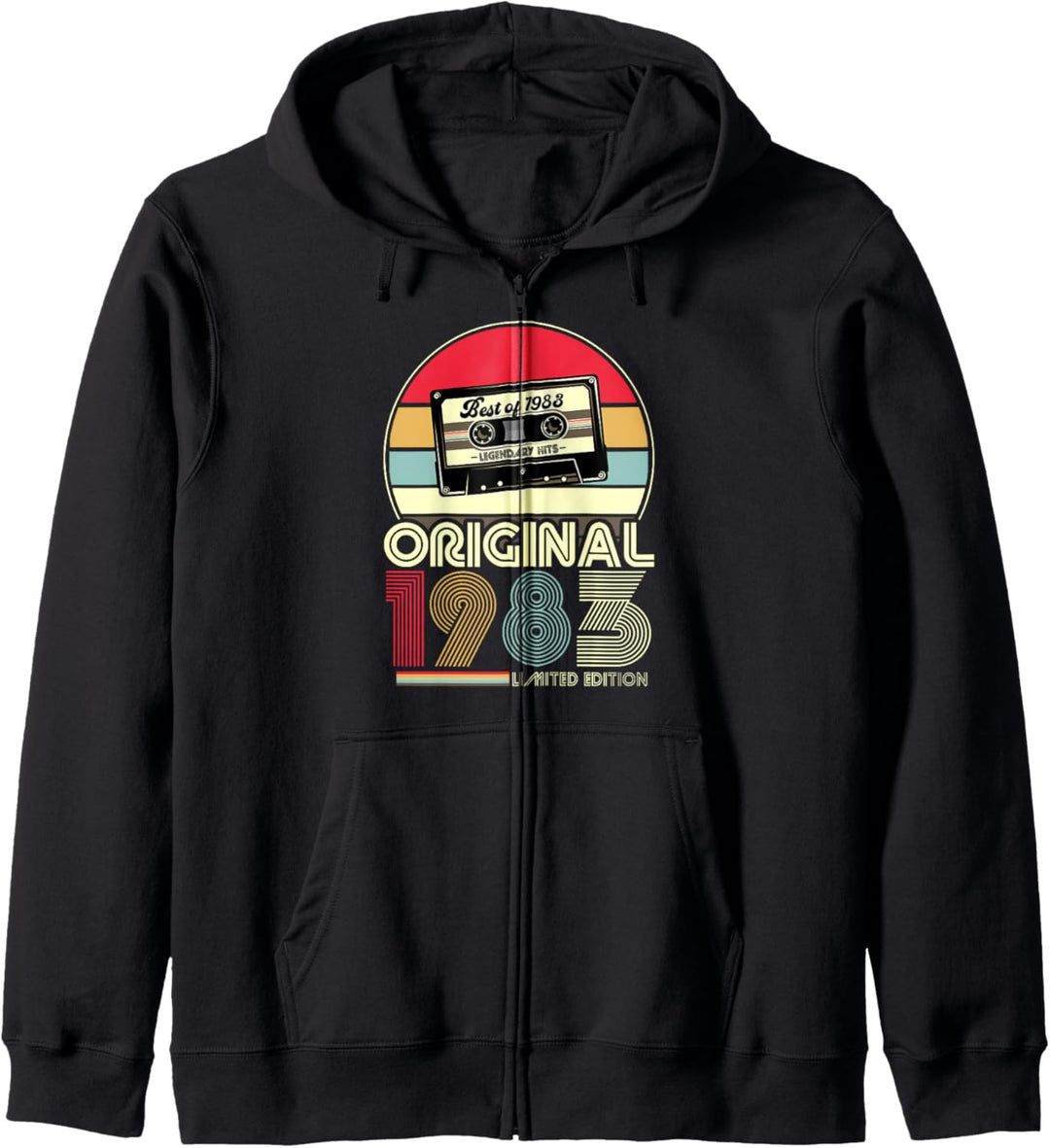 1983 Jahrgang Geburtstag Retro Vintage Herren Damen Geschenk Kapuzenjacke