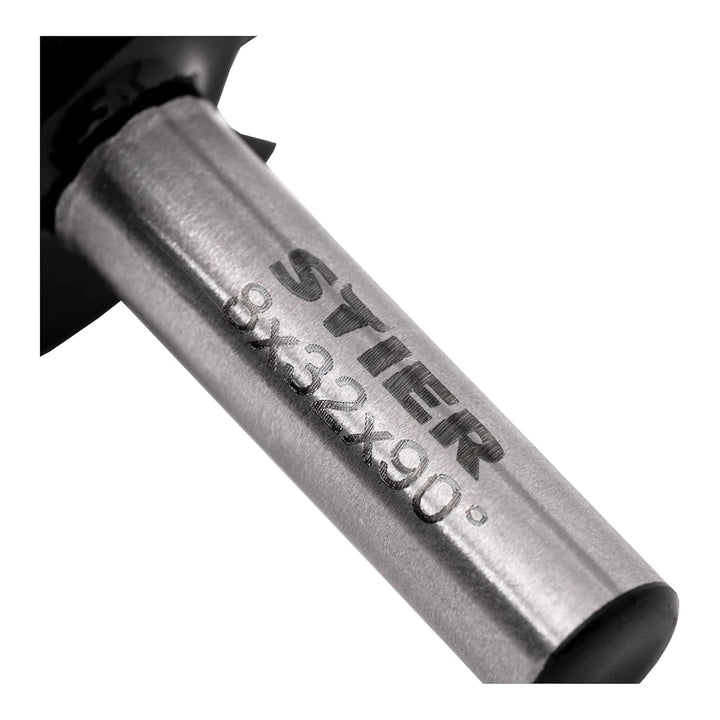 STIER Gipskartonfräser Rigipsfräser, 90° Winkel, D32 mm, 8 mm Schaft für Oberfräsen, 32 mm Durchmess