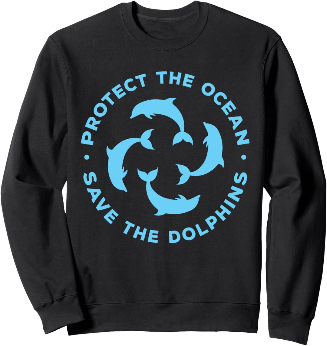Ozean Plastik Frei Halten - Delfine Schützen Umweltschutz Sweatshirt