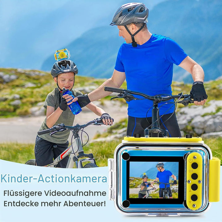 GKTZ Kinderkamera wasserdichte,Unterwasserkamera-1080P Selfie Digitalkamera Fotoapparat für Kinder,