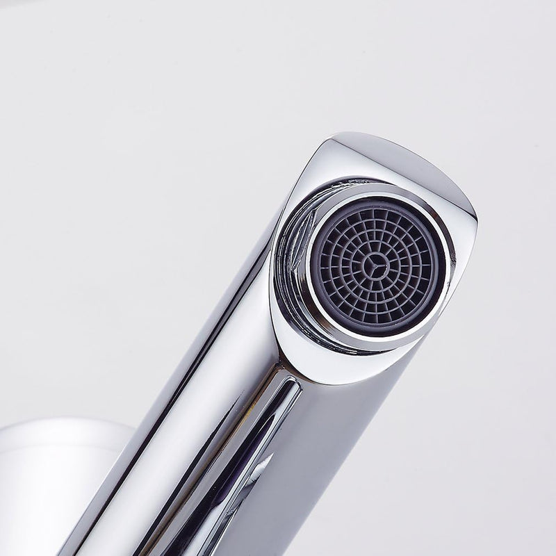 Auralum Infrarot Wasserhahn Bad mit Sensor Automatisch Badarmatur Berührungsloser Waschtischarmatur