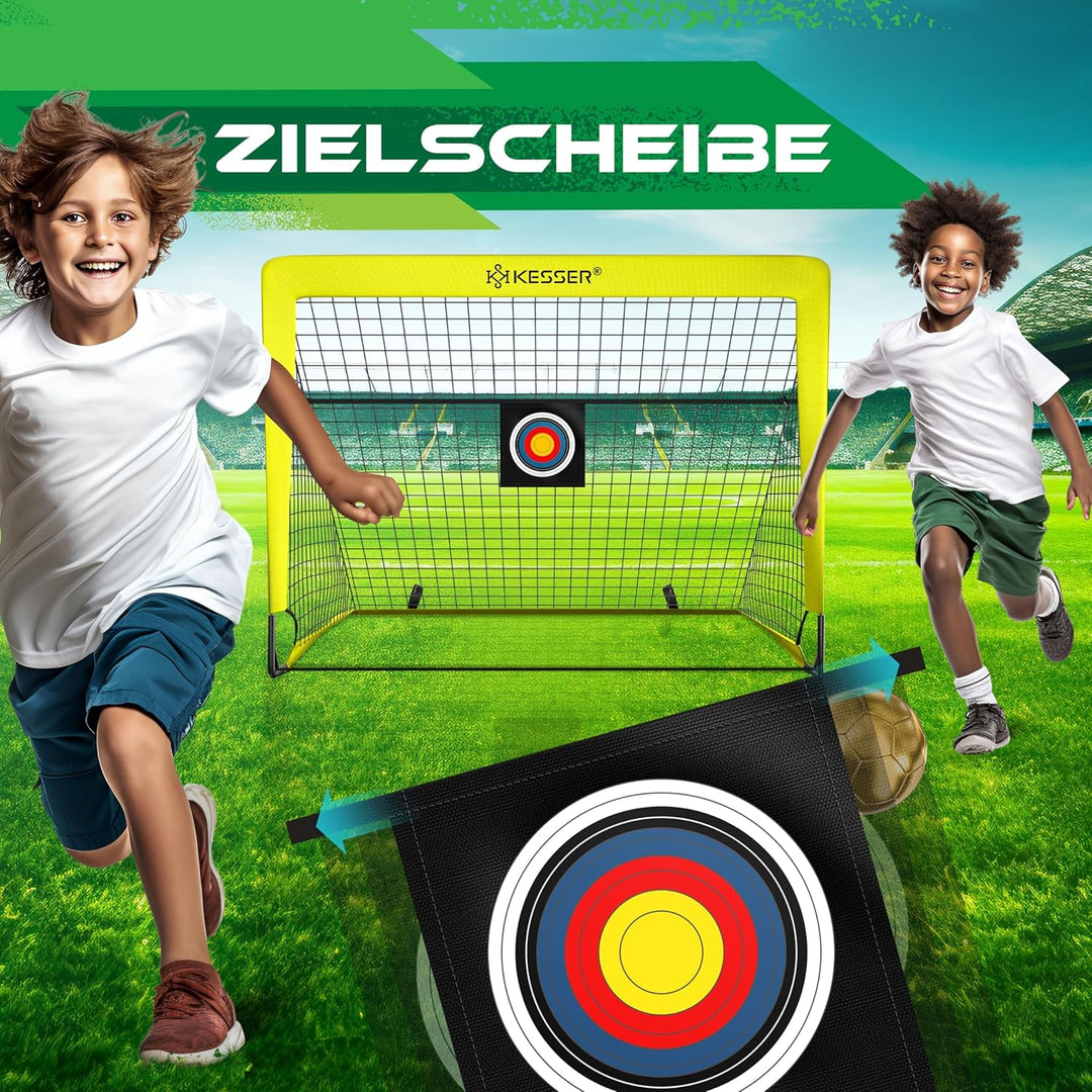 KESSER® Fussballtor Kinder Pop-Up 2er Set | Fussball-Tore Faltbar mit Glasfaserstangen & hochwertige